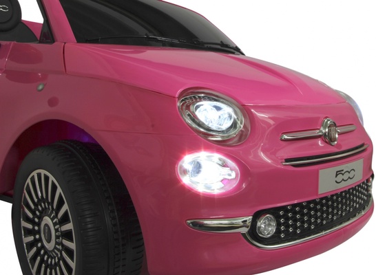 Coche Electrico Infantil Fiat 500 Fucsia 12v